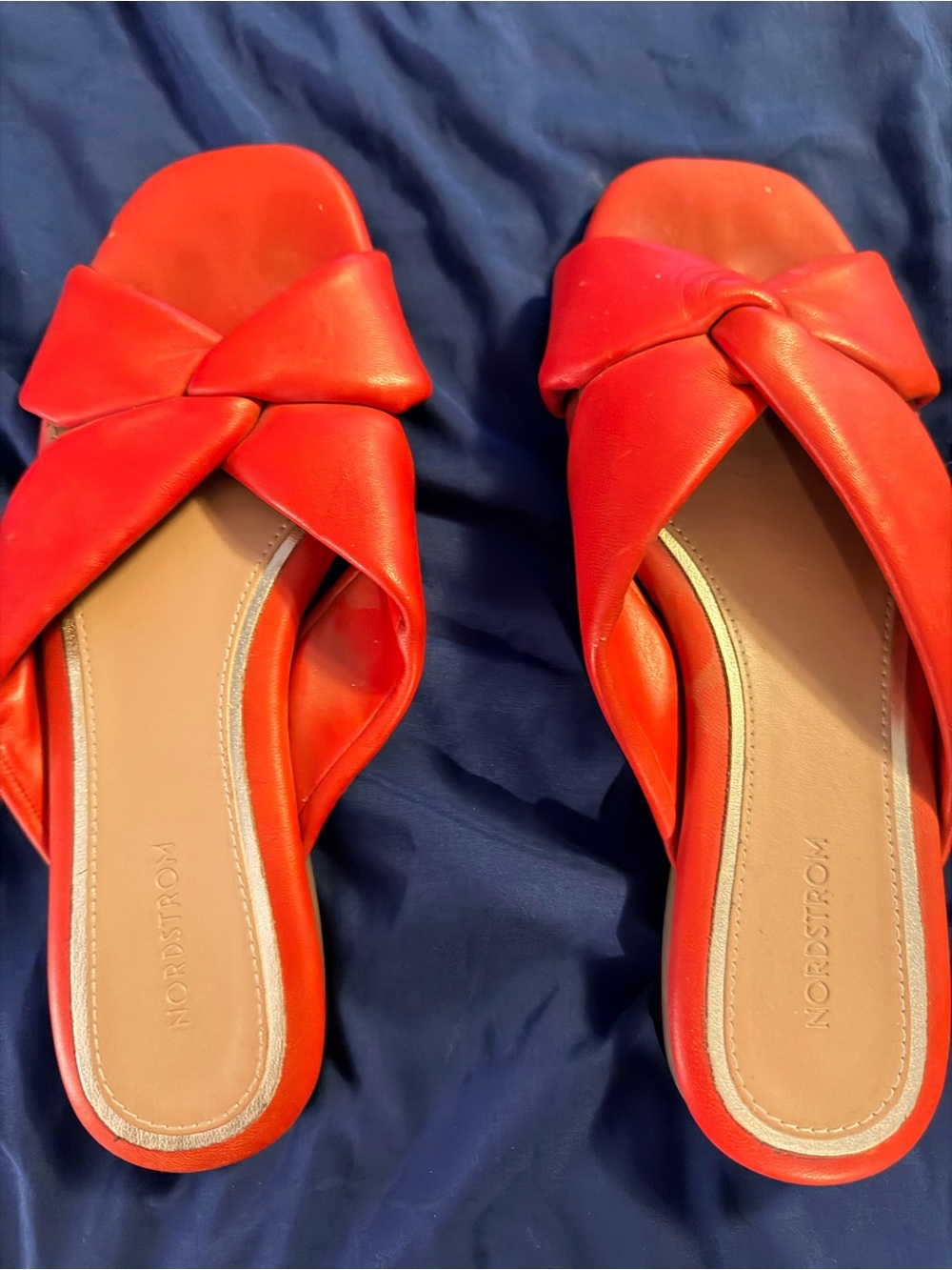 Nordstrom Women’s Red Knot-Front Slide Sandals